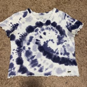 tie dye swirl crop shirt